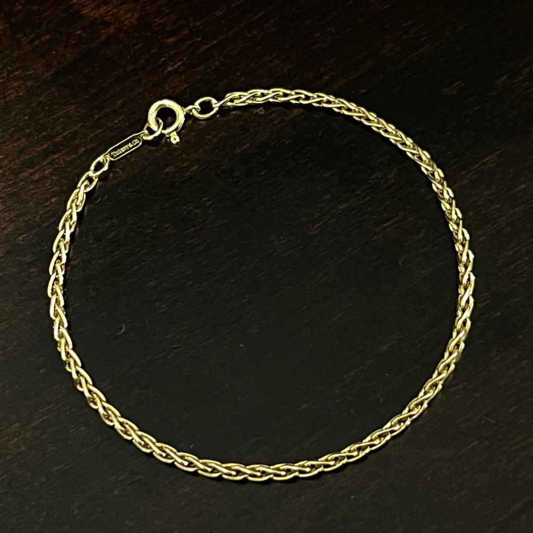 ヴィンテージ ティファニー 18K ゴールド スモール ブレイド ブレスレット
