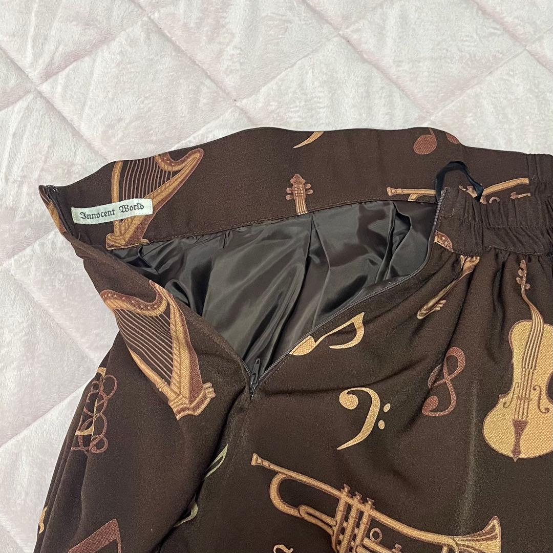 Innocent World スカート 音符柄 イノワ イノセントワールド