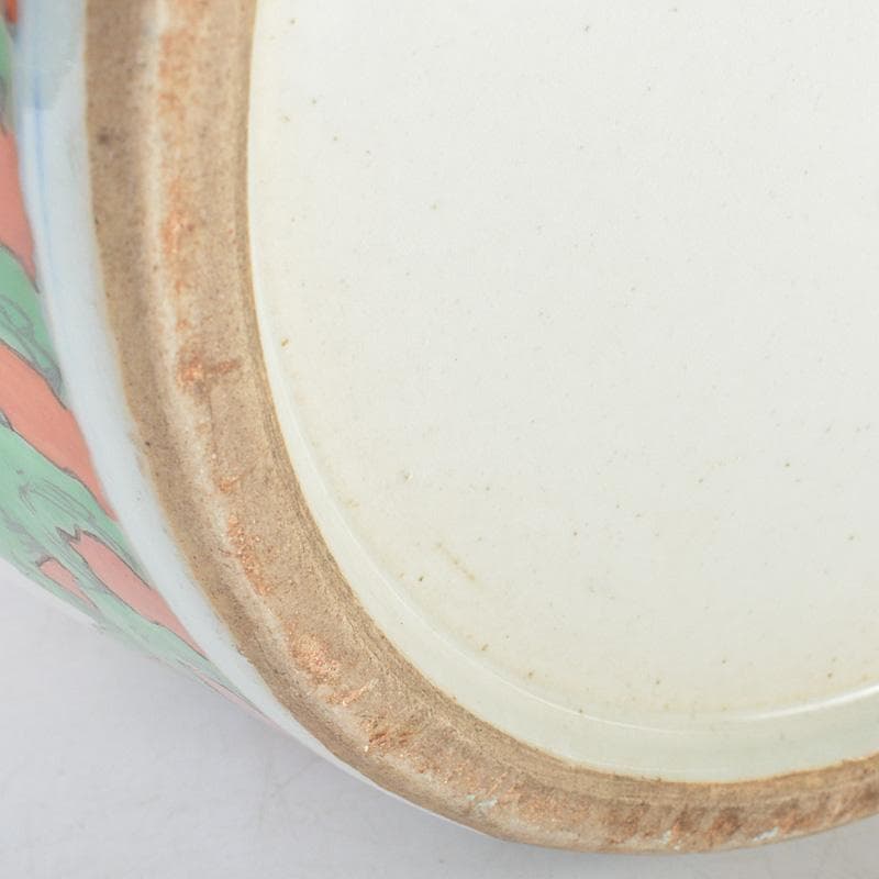 中国　大明萬暦年製　五彩　神獣文　壷　高さ約34cm　V　R7165F