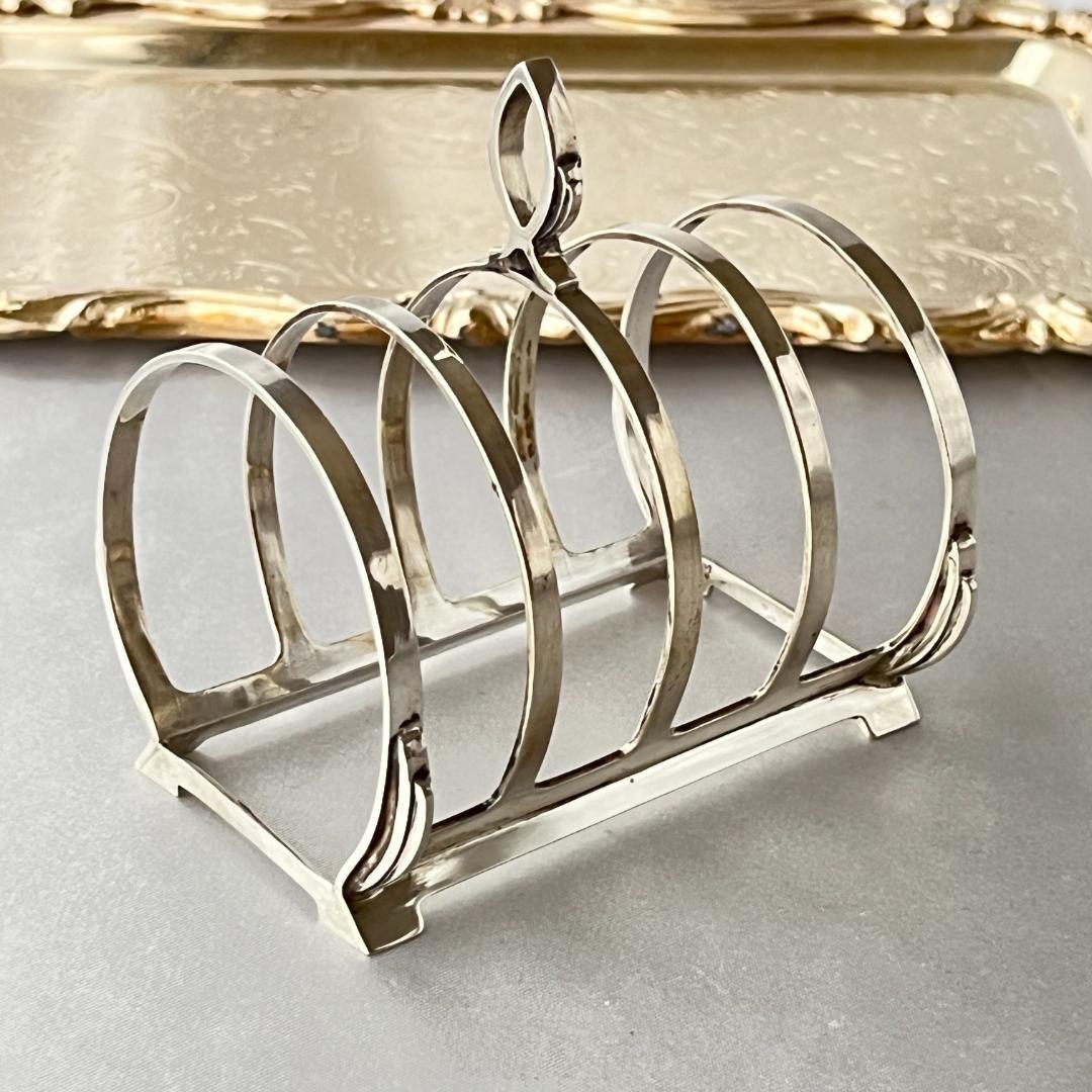 【MAPPIN & WEBB】 アール・デコのトーストラック【純銀】マッピン