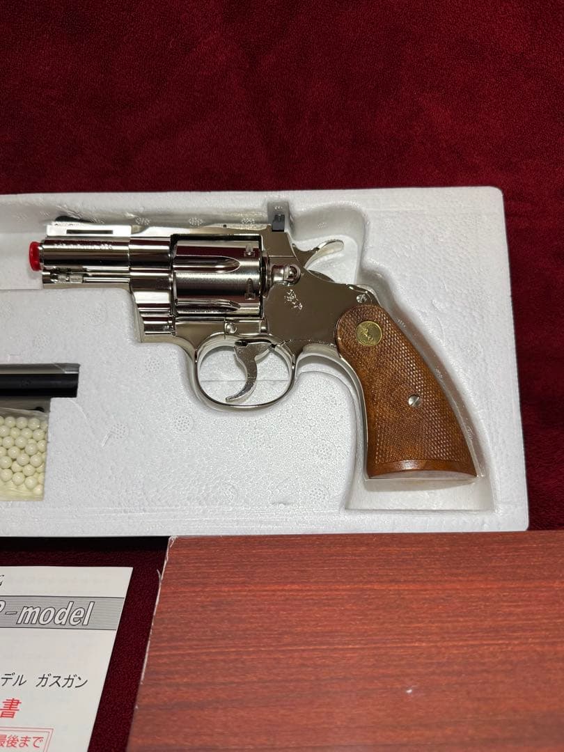 タナカ　コルトパイソン2.5インチ　ニッケルフィニッシュ　Rモデル　ガスガン