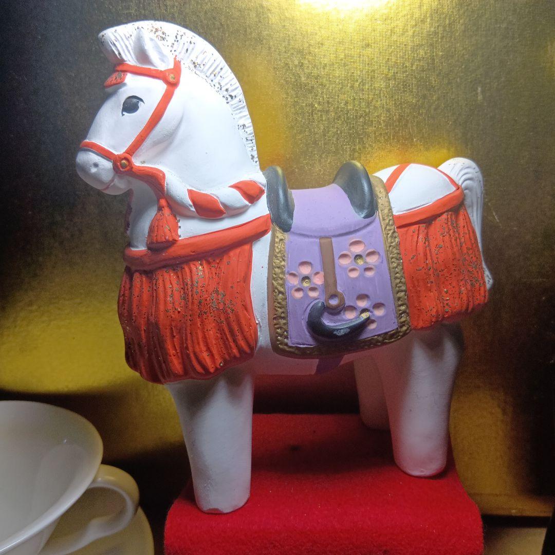 陶器製の馬の郷土玩具