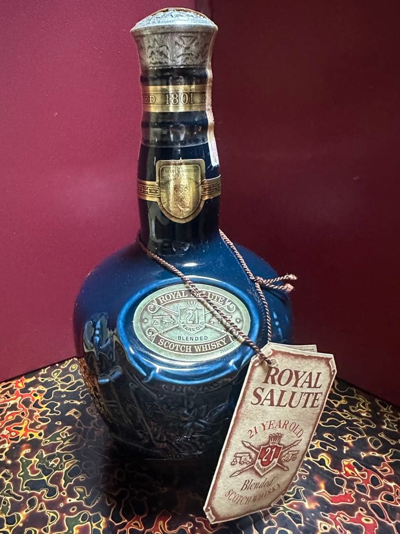  Salute 21年 ブレンデッドスコッチウイスキー　ブルー陶器