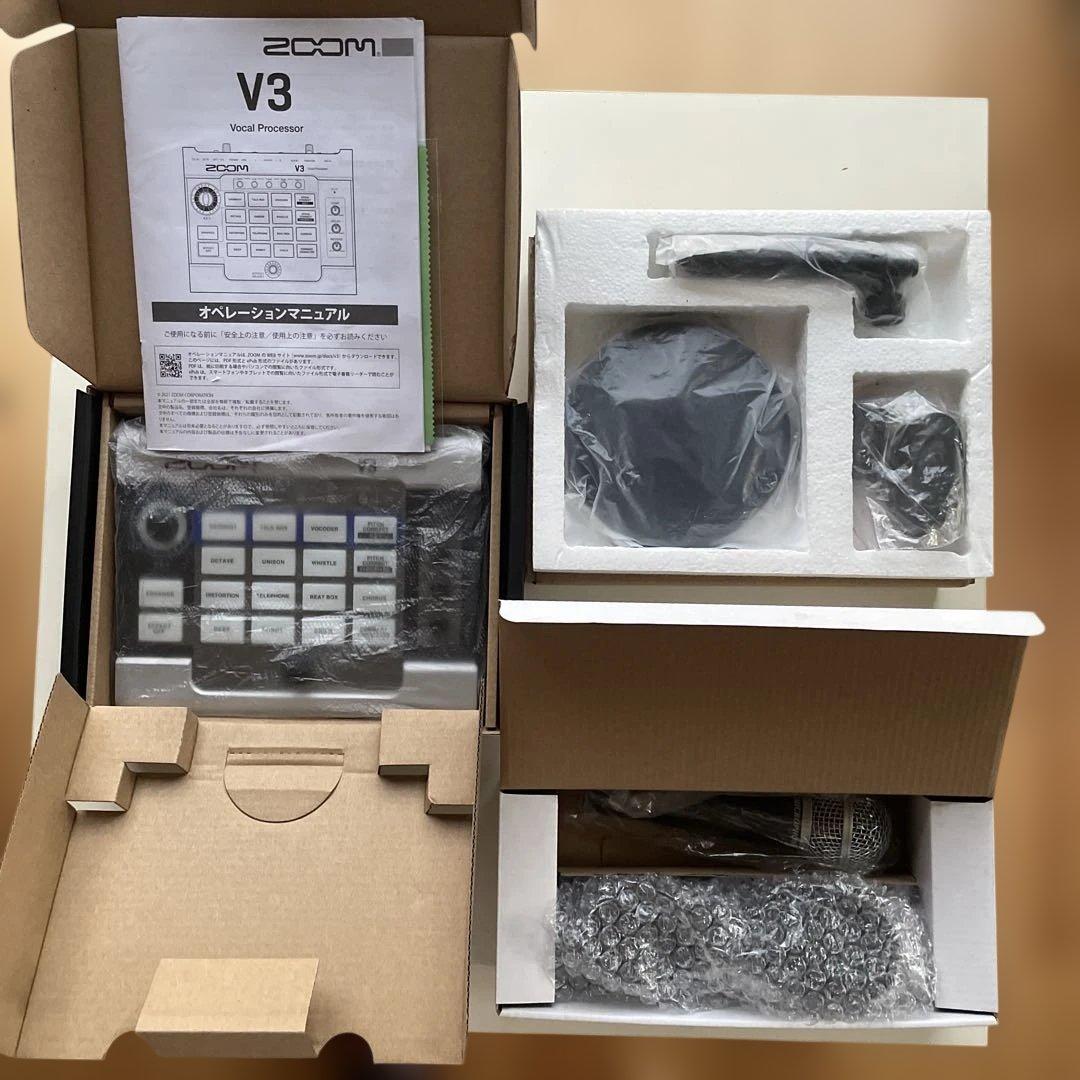 ZOOM V3 マイク+スタンド セット　ボーカルエフェクター