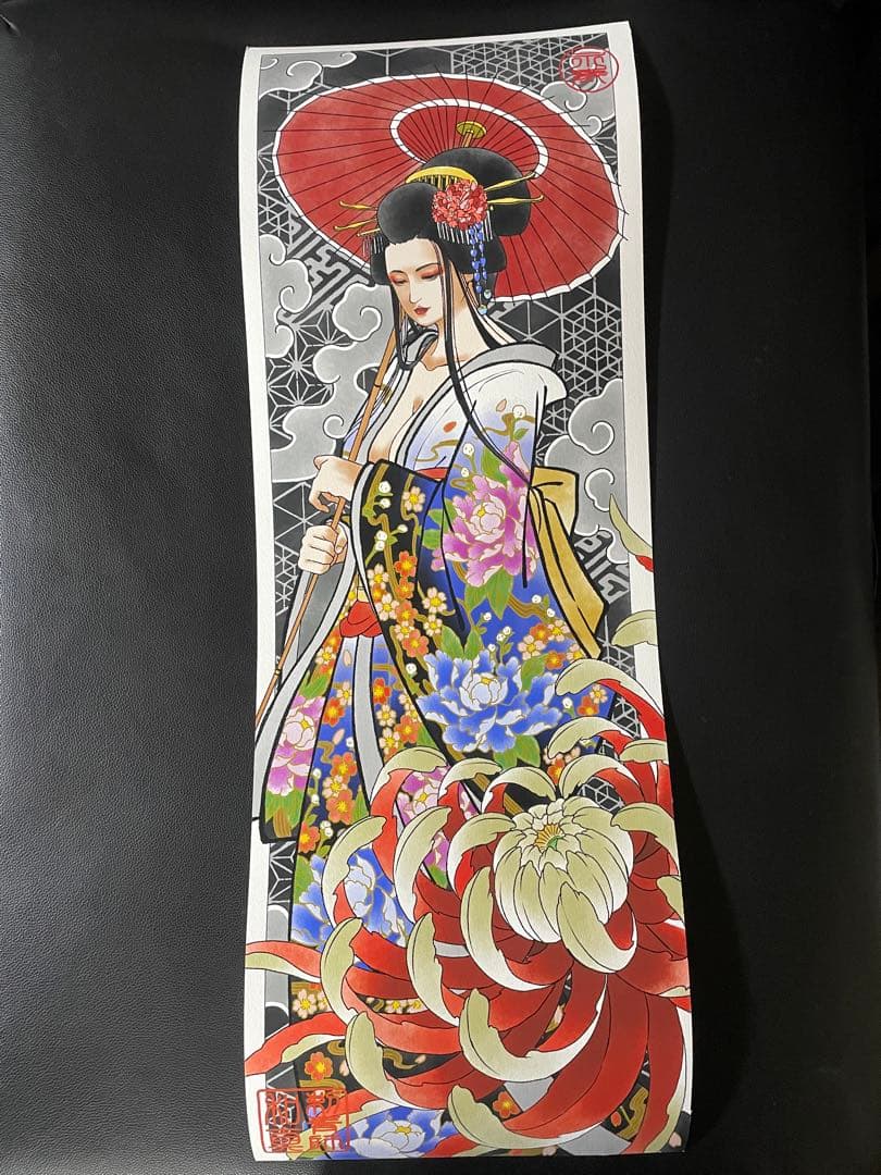日本画 花魁