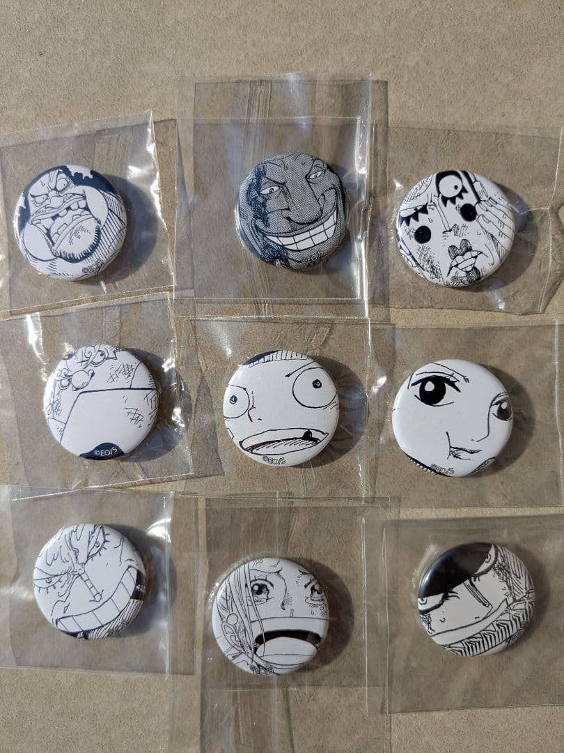 ワンピース　オールフェイス缶バッジ　人気キャラセット