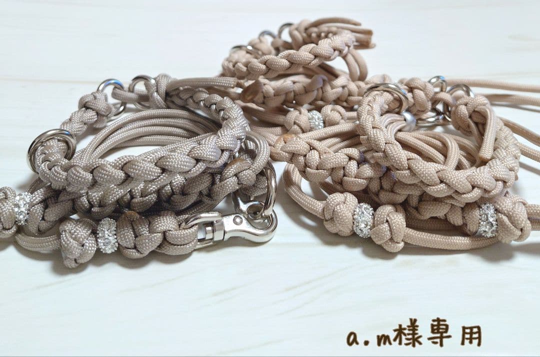 首輪一体型✰パラコードリード　a.m