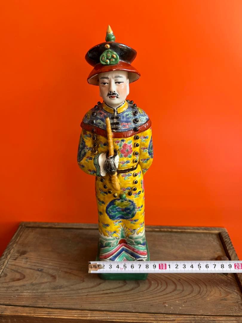 1370  中国 骨董　福建會館  游長子造　十錦 粉彩　漢人　置物　時代物