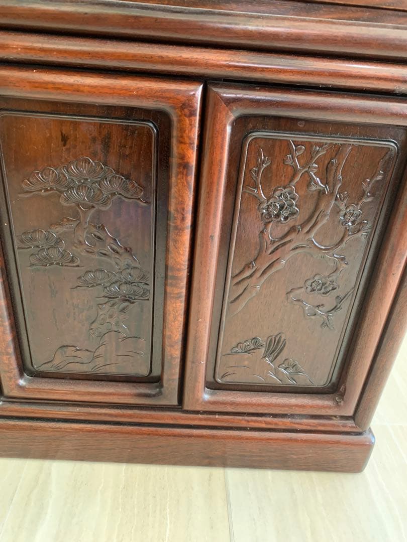 唐木茶箪笥　アンティーク　収納家具　茶箪笥