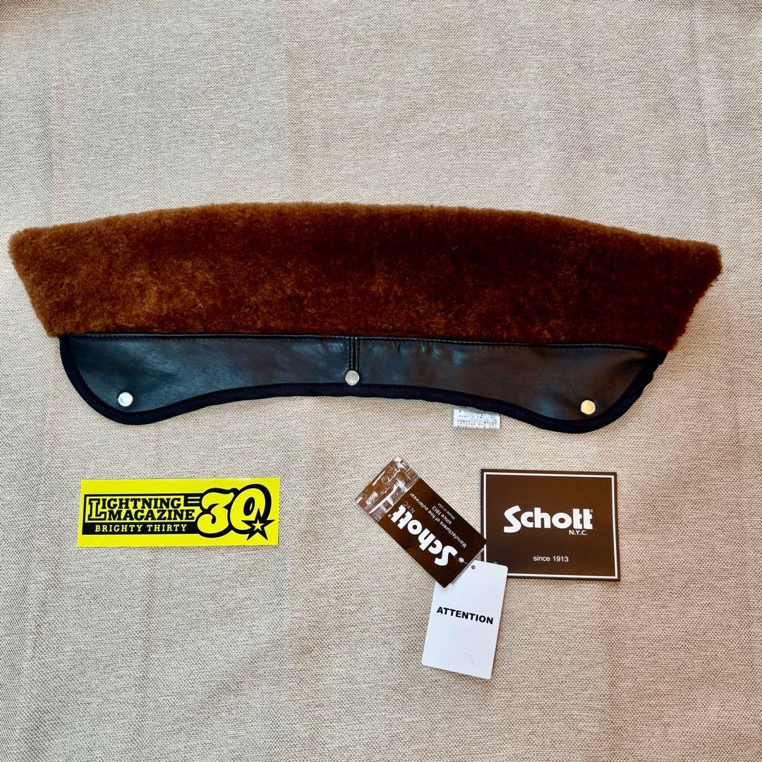 【希少・廃盤品】モヒカン小川 × Schott ワンスター専用リアルムートンボア