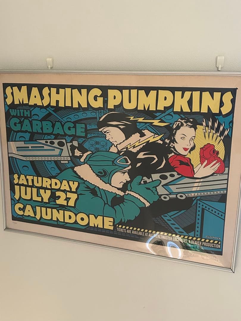 シルクポスター　スマッシングパンプキズ　フレーム付き