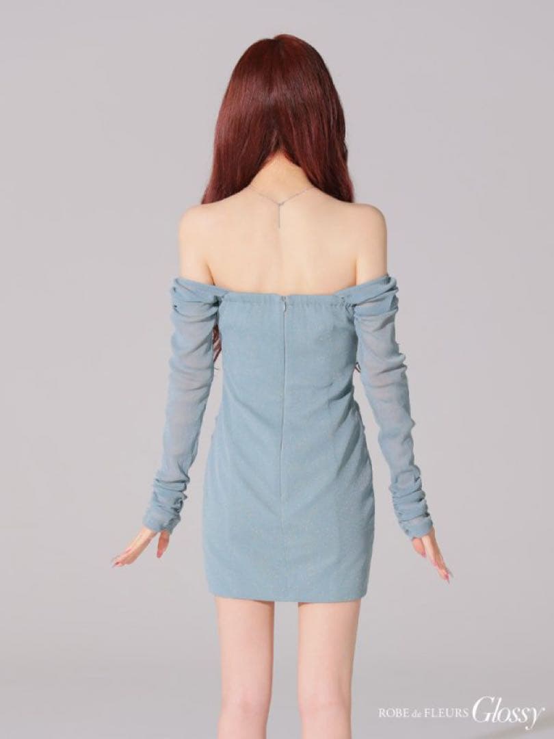 robe de fleurs glossy ドレス　M ブルー　シュガー
