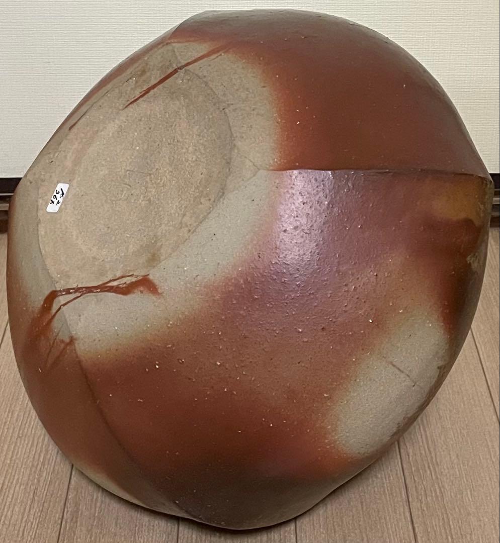 TK　大壺　備前焼　作家作品　共箱　共布　栞　　　　12kg v447