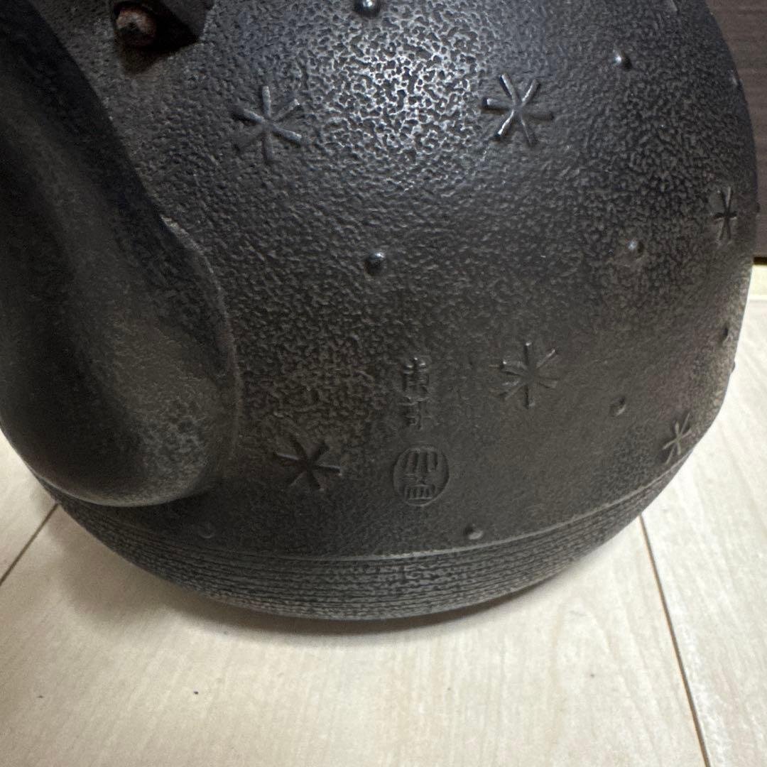 【美品】高橋大益 南部鉄瓶 鋳鉄製鉄瓶 六花 刻印、箱あり IH可