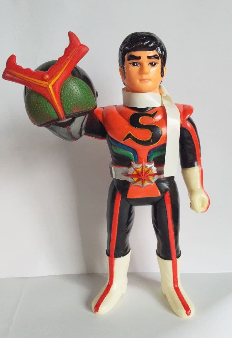 旧バンダイ 仮面ライダーストロンガー 面取れ ソフビ 怪人 仮面ライダー