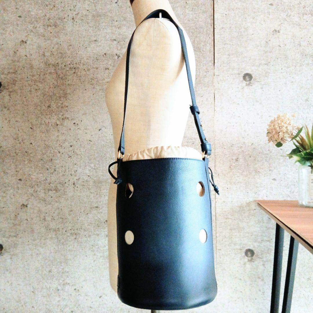 美品 J&M DAVIDSON レザー バケット 巾着 ショルダー ハンドバッグ