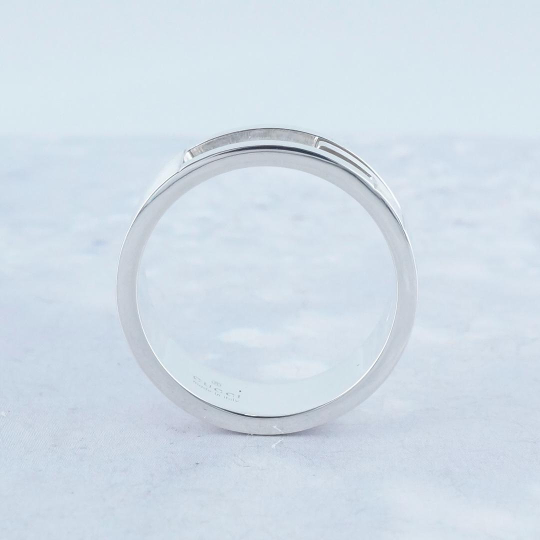 新品仕上 グッチ ブランデッドG カットアウト リング　23号