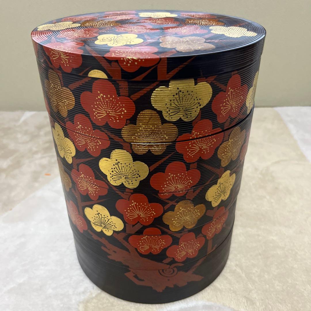 漆器 重箱 梅の花模様