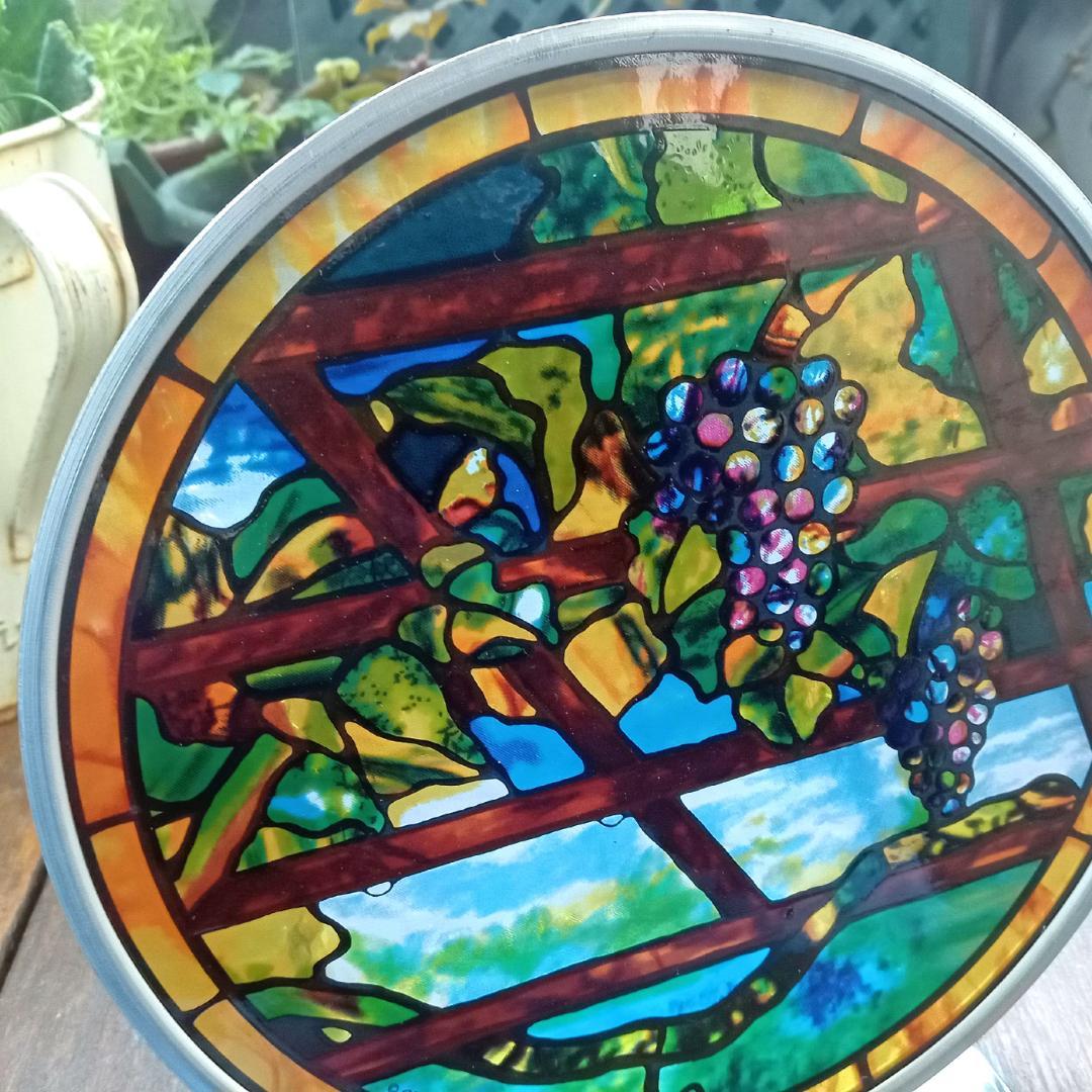 ルイスCティファニー ステンドグラス ぶどう蔓 円型 グラスマスターズ社