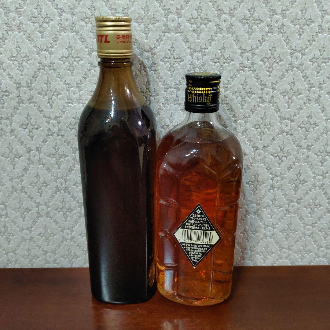 ◆サントリーウイスキー　角瓶黒43°　&　台湾紹興酒　お酒2種　セット◆