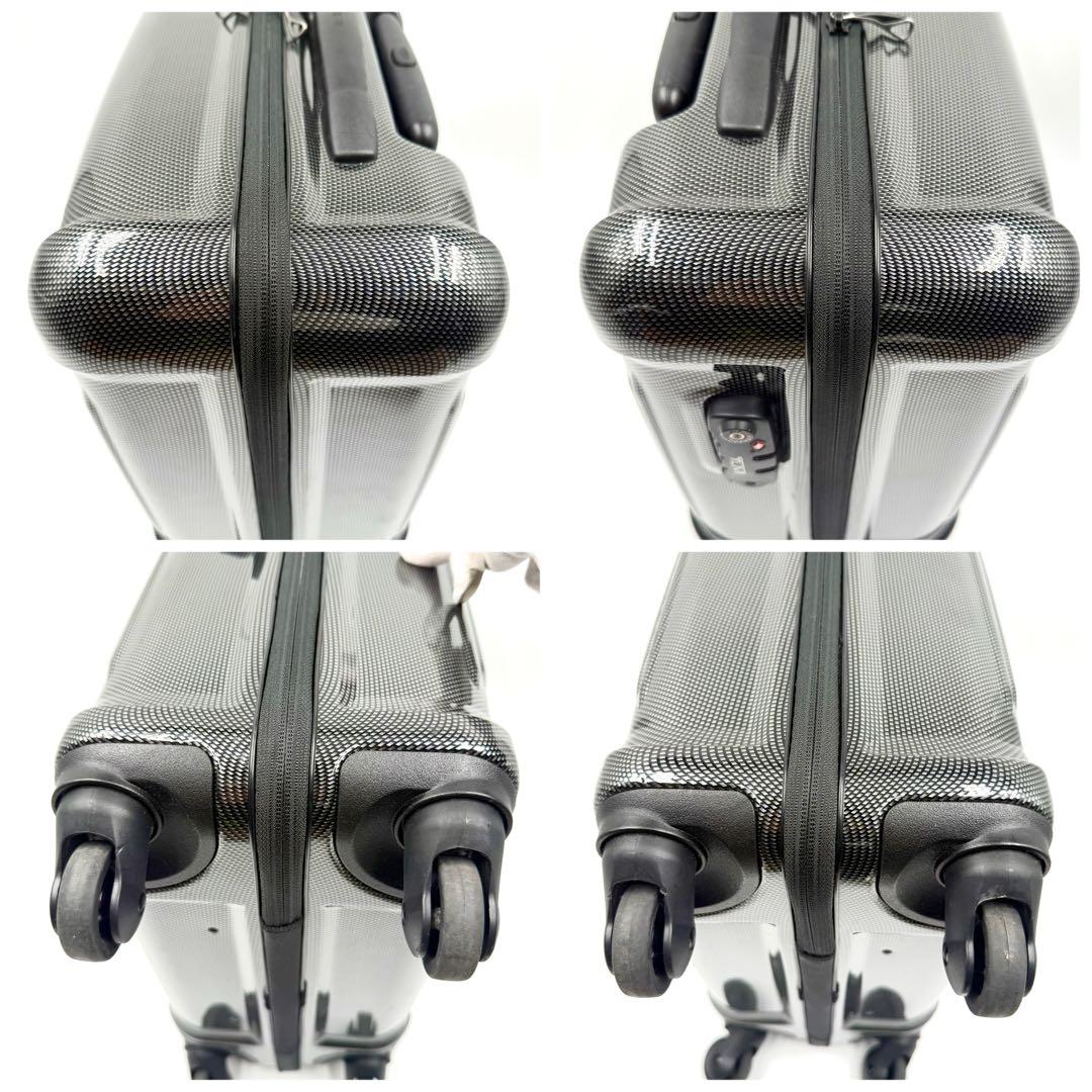 鑑定済 美品 TUMI トゥミ コンパクトキャリーオン 25L カーボン