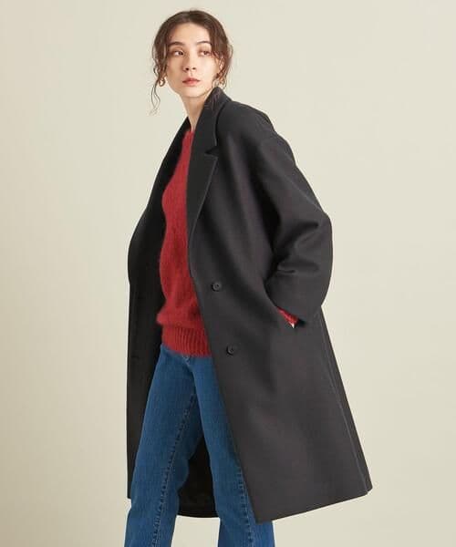 BY HAMILTON WOOL MIX ドロップショルダーテーラーコート
