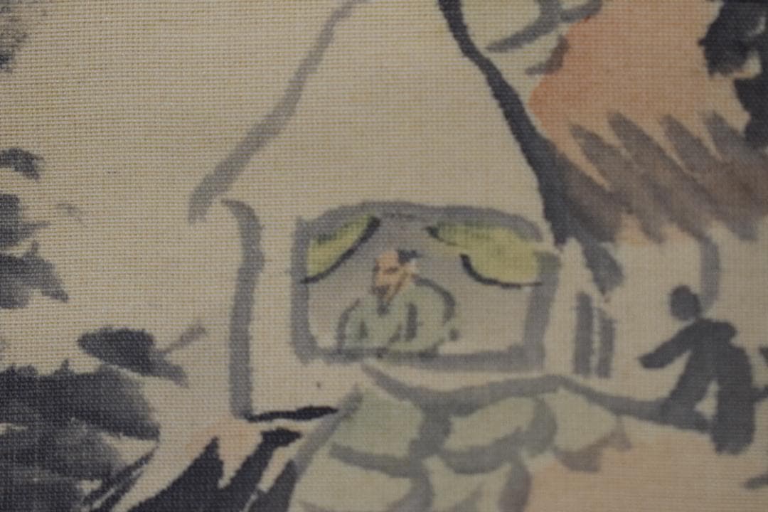 【真作】大西太白/避暑向林泉図/山水人物図/掛軸☆宝船☆Z-101