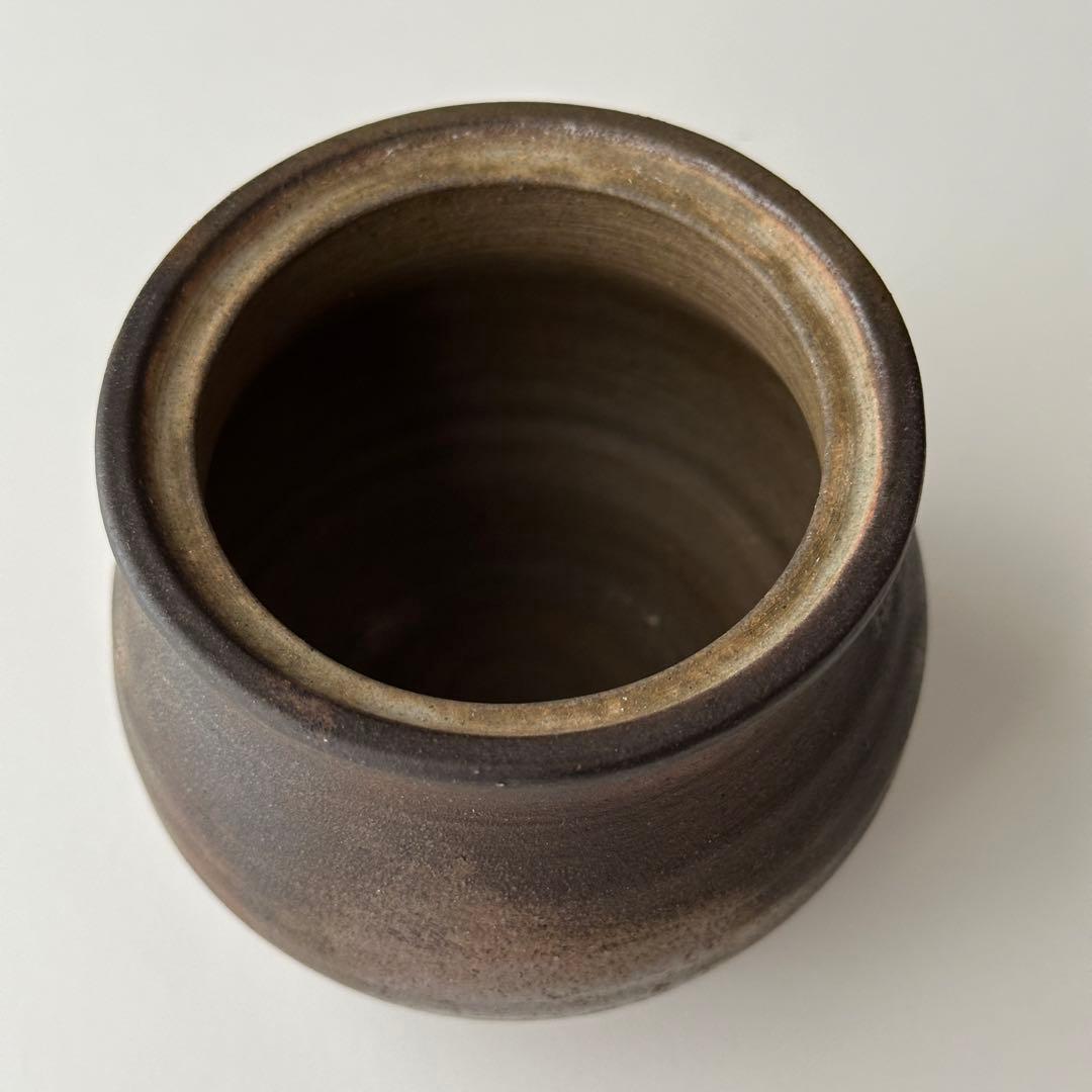 嶋村白山 備前 壺 小壺 蓋なし品