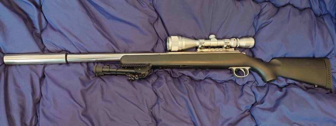 東京マルイ　VSR-10 プロハンターG 黒色木製ストックに変更