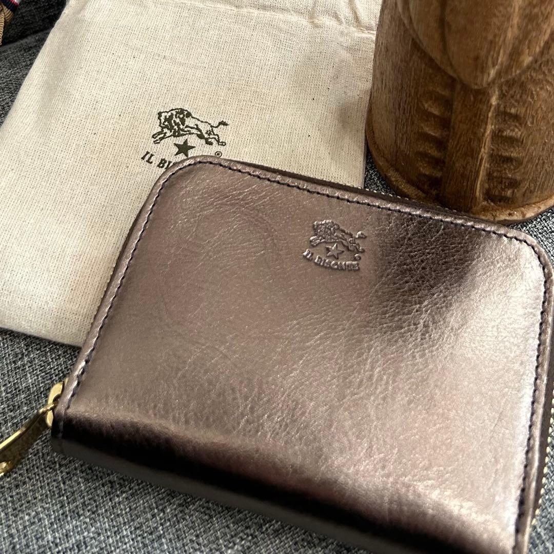 IL BISONTイルビゾンテ ラウンドファスナー 折り財布 ブロンズ 最終値下