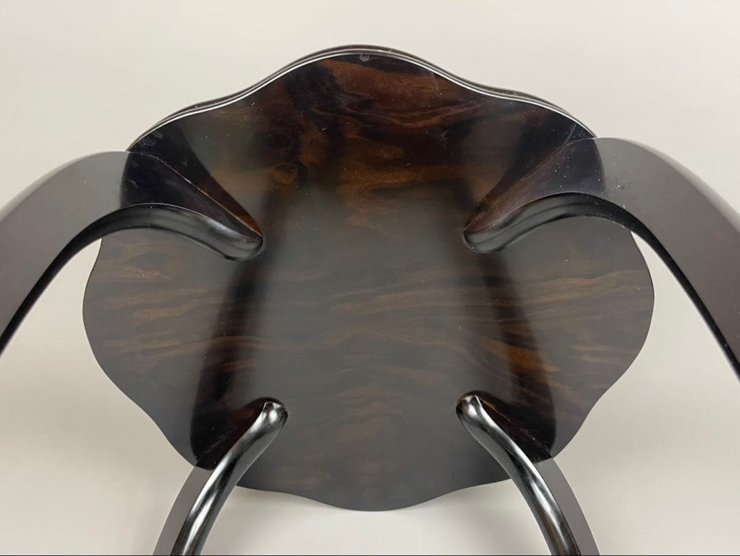 花台 木製 敷板 4号 唐木 黒檀 観葉植物 多肉 塊根植物 黒丹調 インテリア