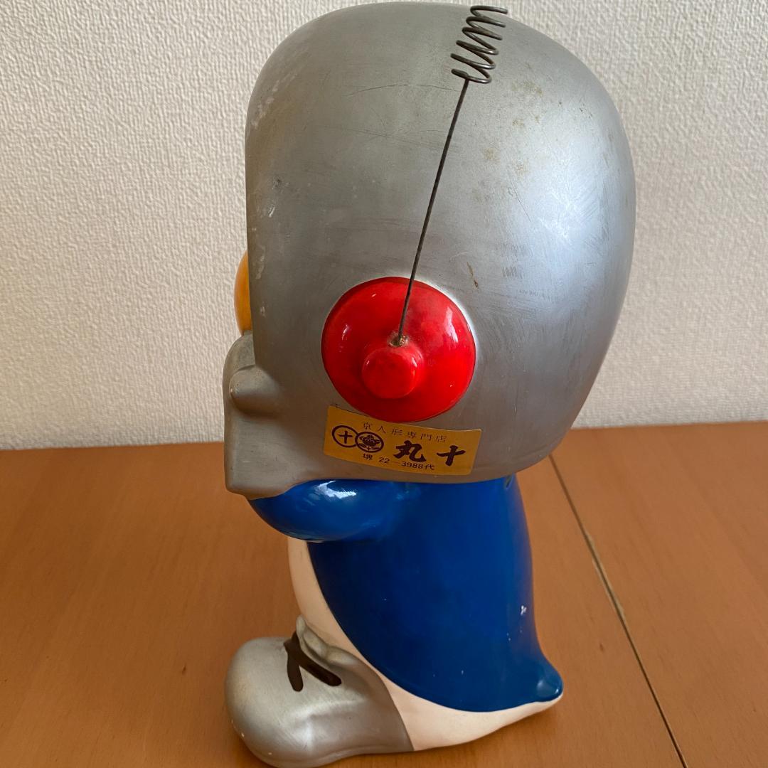 昭和レトロ 当時物　ナショナルノベルティ　スペースペンギン陶器製　貯金箱