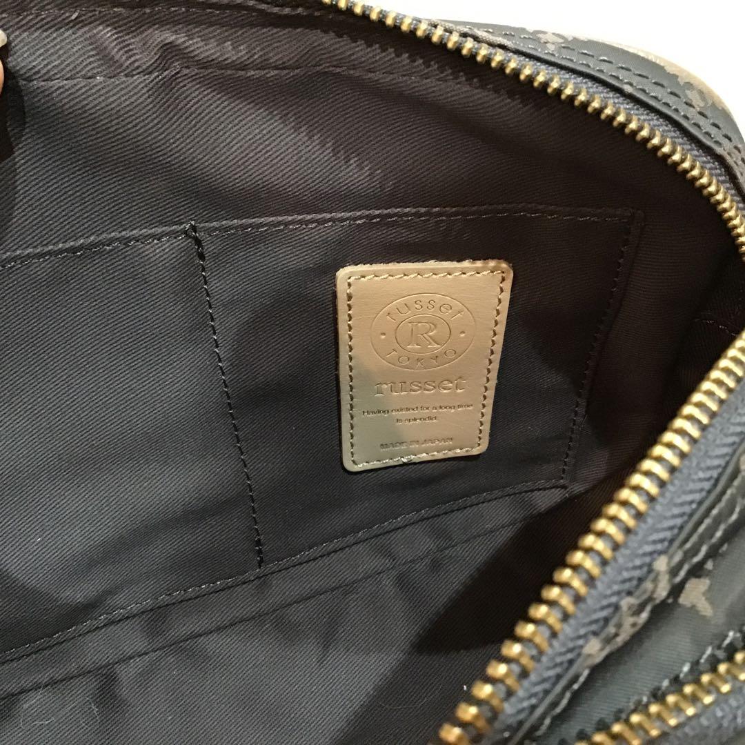 【ラシット】ショルダーバッグ ダークブラウン ピンク