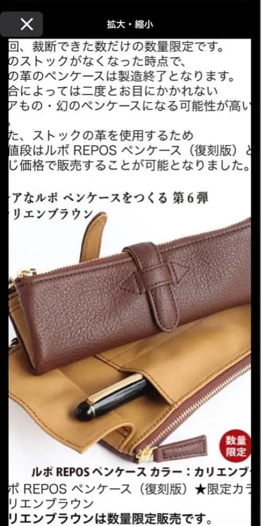 限定　レア　ルポペンケース カリエンブラウン
