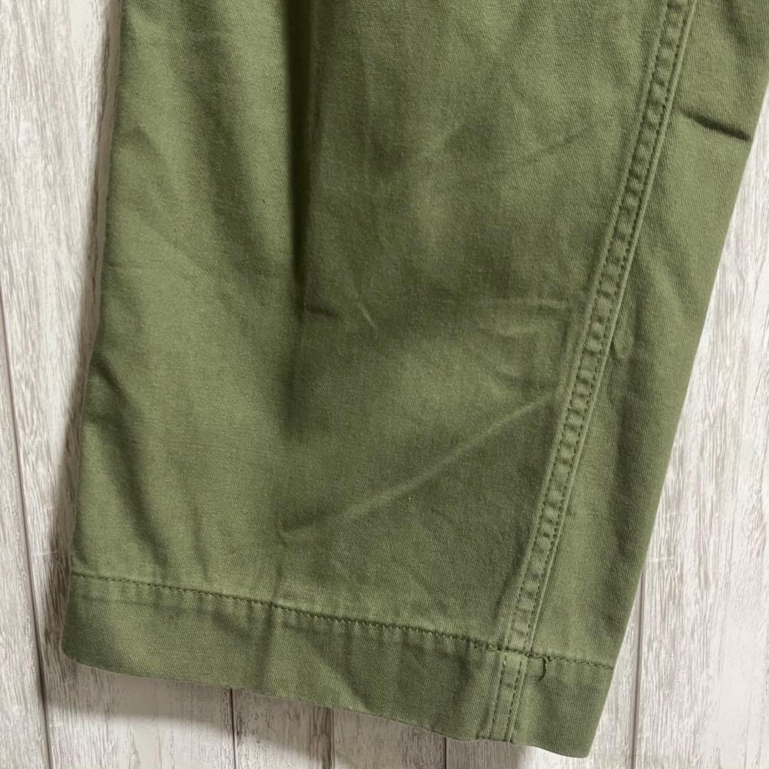 テリー完売 スピックアンドスパン ルーズベイカーパンツ カーキ サイズ40
