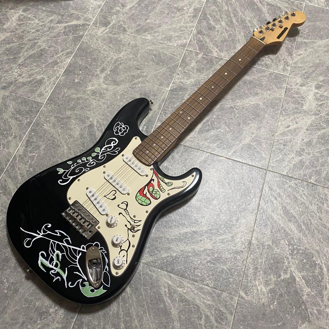 ブラックストラトキャスター ジミ・ヘンドリックス サイケ柄