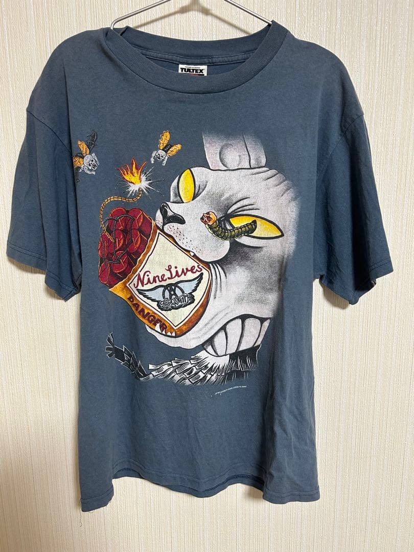 90s AEROSMITH ワールドツアー Tシャツ Lサイズ グレー
