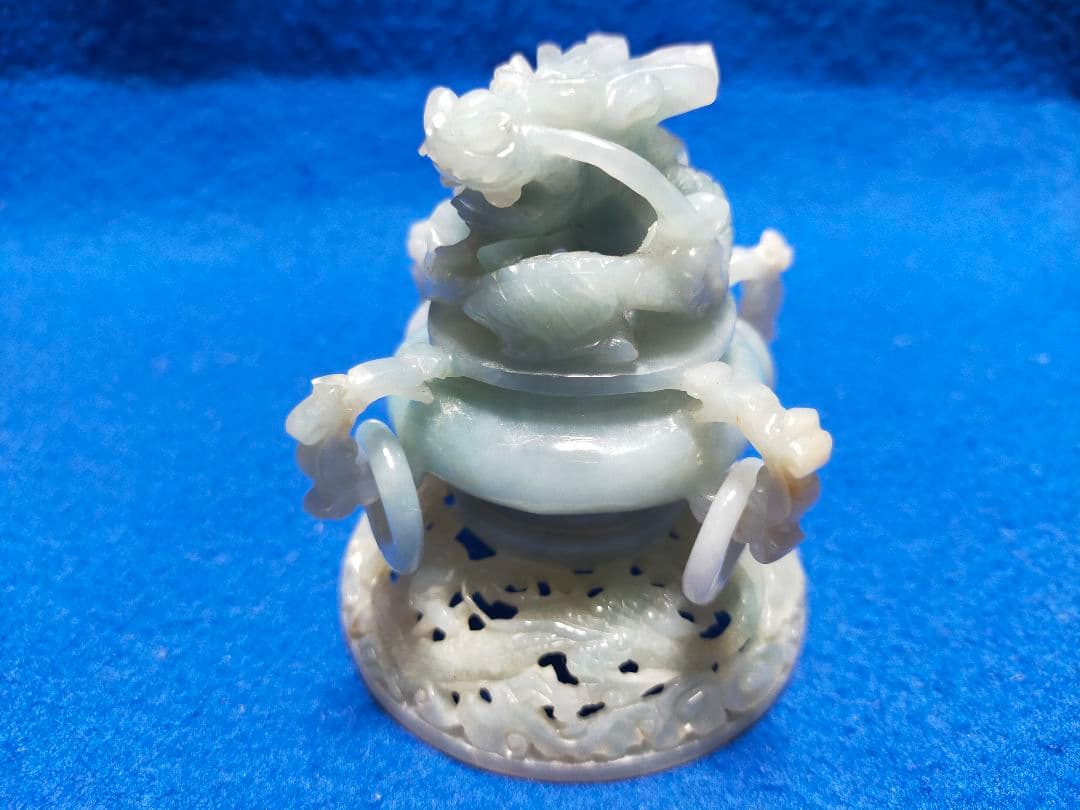 香炉 天然翡翠(硬玉) 彫刻 置物