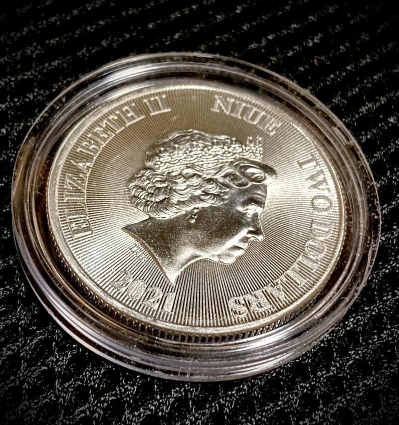 2021年 ニュージーランド 銀貨 エリザベス2世 ニウエ カプセル入FS