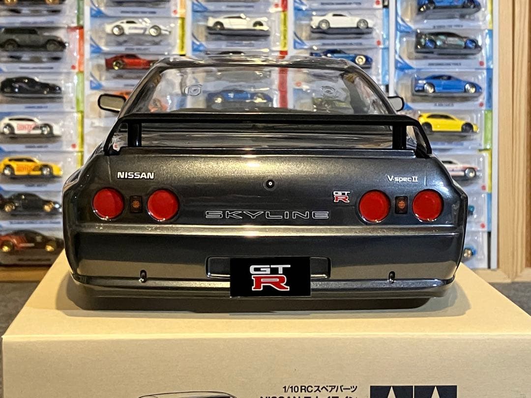 タミヤ ラジコン 日産スカイラインGT-R 塗装済 スペアボディR32 ガンメタ
