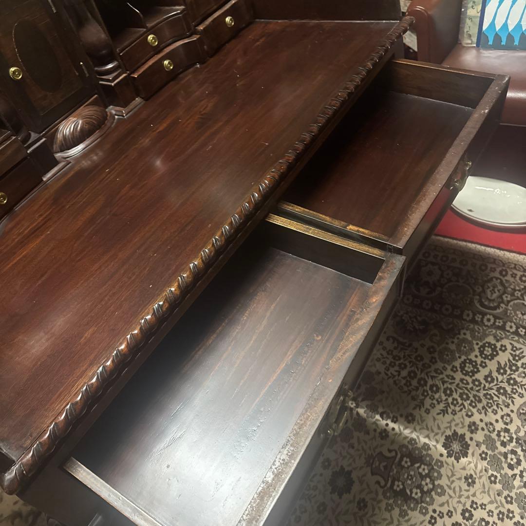 輸入家具　マホガニー　ダークブラウン イギリス　ライティングデスク