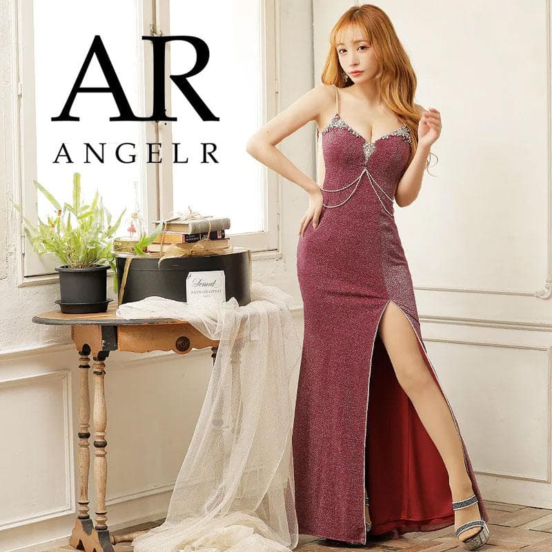 AngelR エンジェルアール バストビジュータイトロングドレス レッド