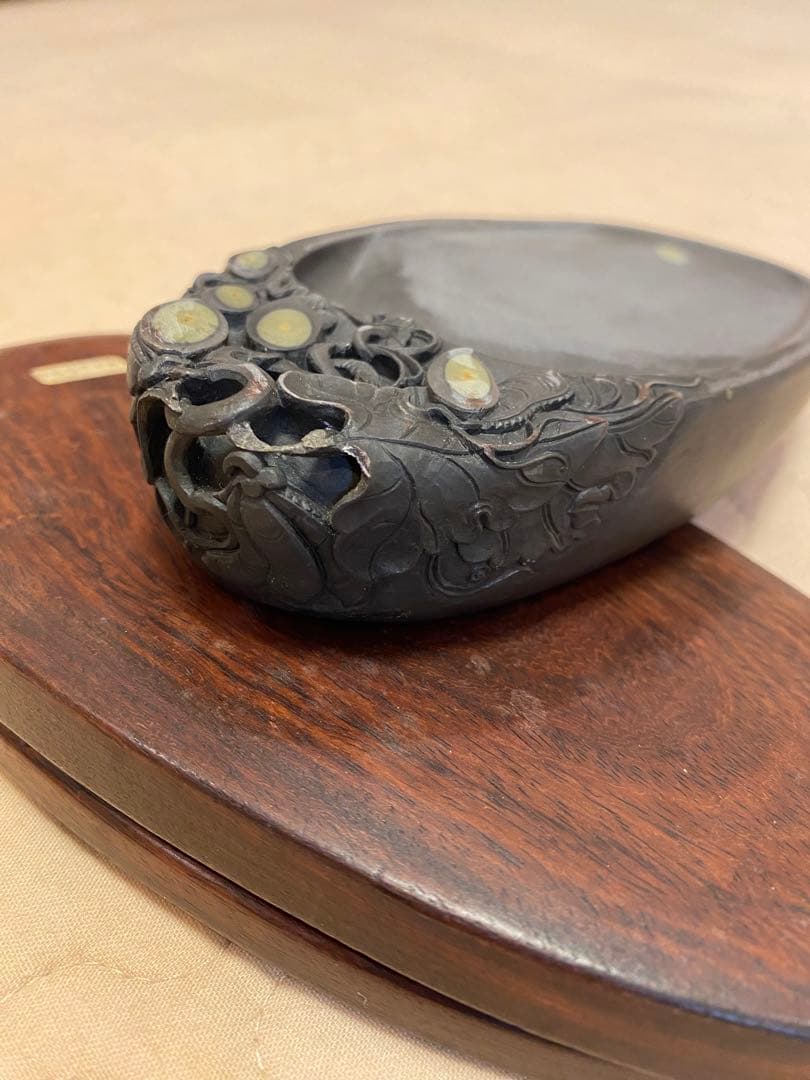 硯③値下げ【新品未使用】端渓硯（麻子坑、眼入）