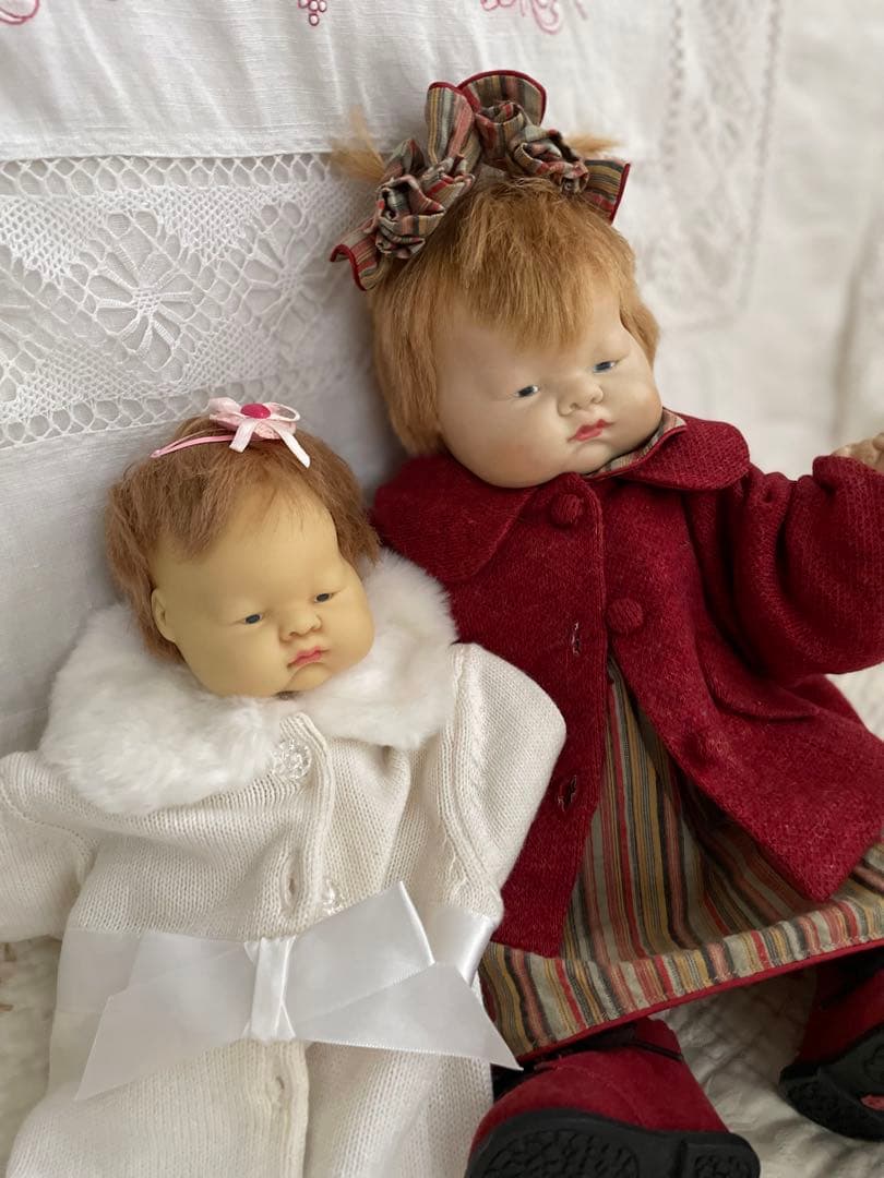 ♡1960年baby dearちゃん2人♡ お着替え付き アンティークドール