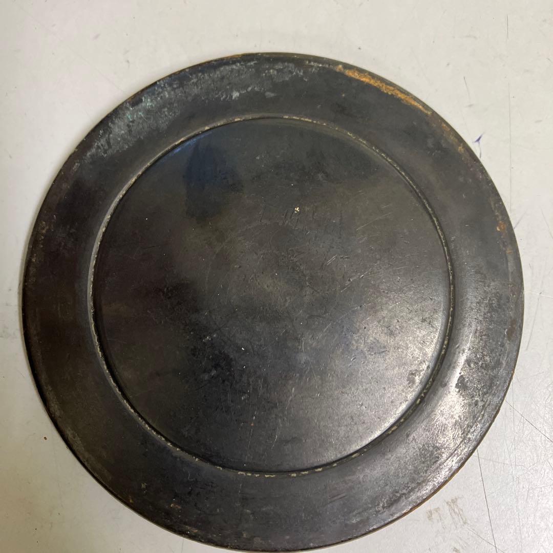 【希少・骨董】南部鉄器 鉄瓶 四角型 鶴笹文 銅蓋 アンティーク 当時物 レトロ