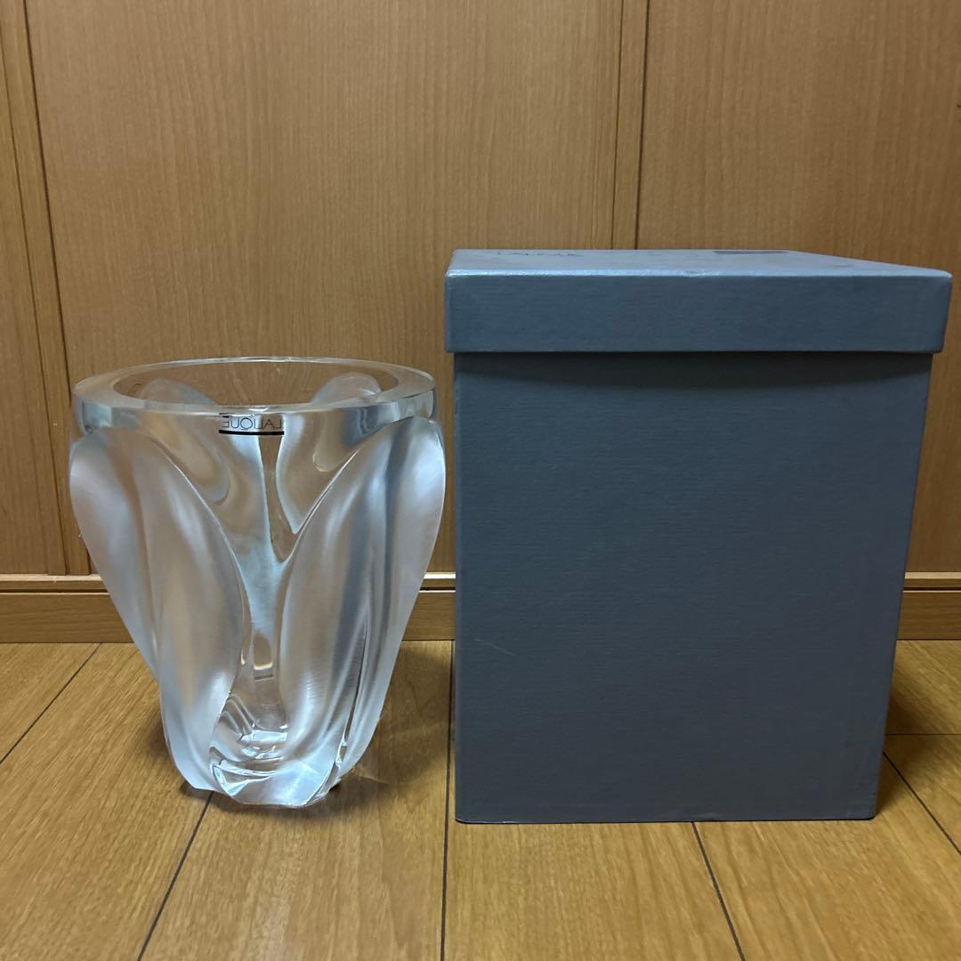 LALIQUE/ラリック　クリスタル　フラワーベース　特大