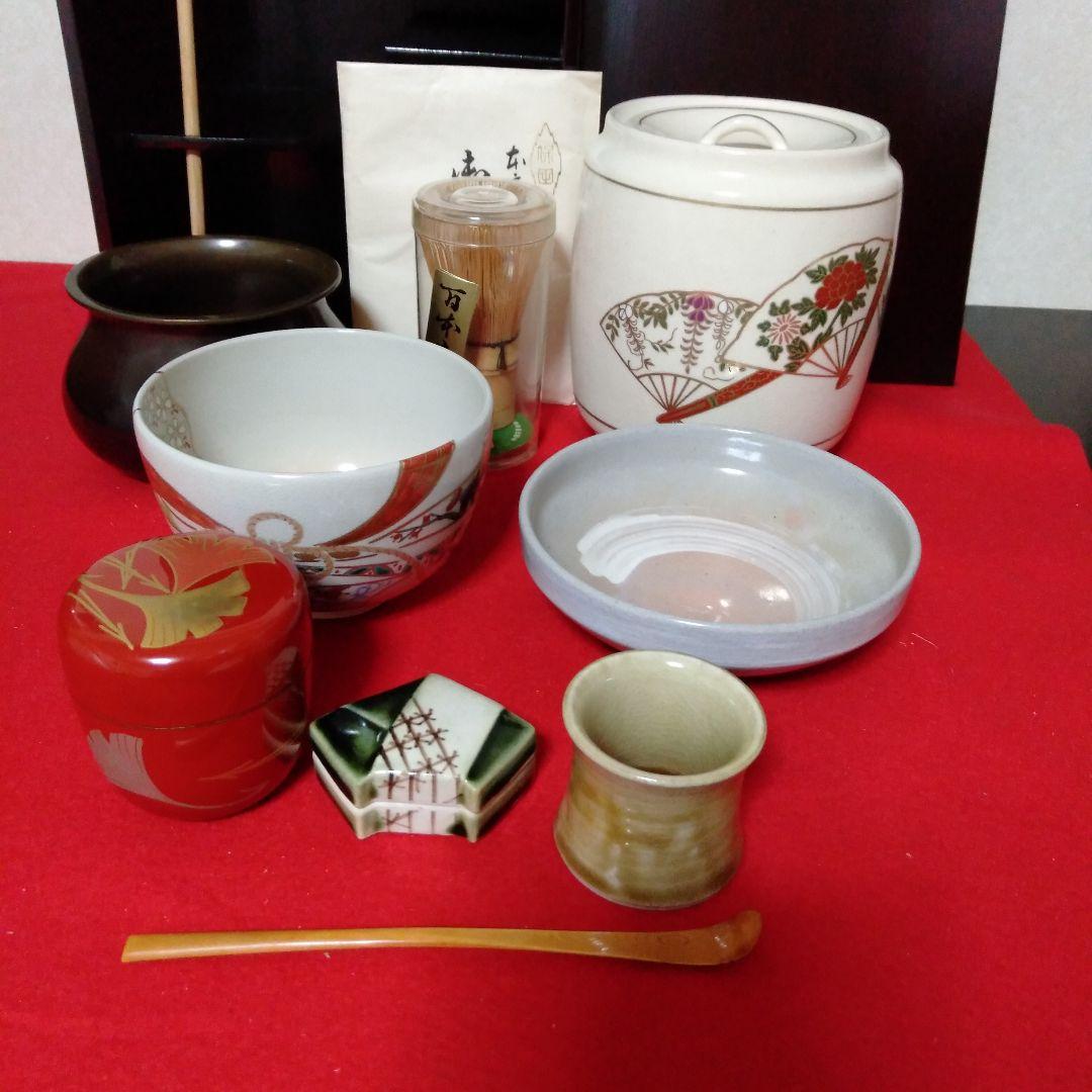溜塗幅広　短冊茶箱
