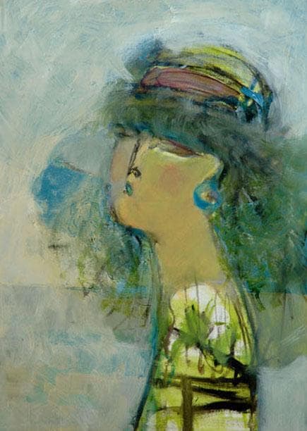 油絵 絵 絵画 インテリア 額付(銀) F4-052113 人物 女性像