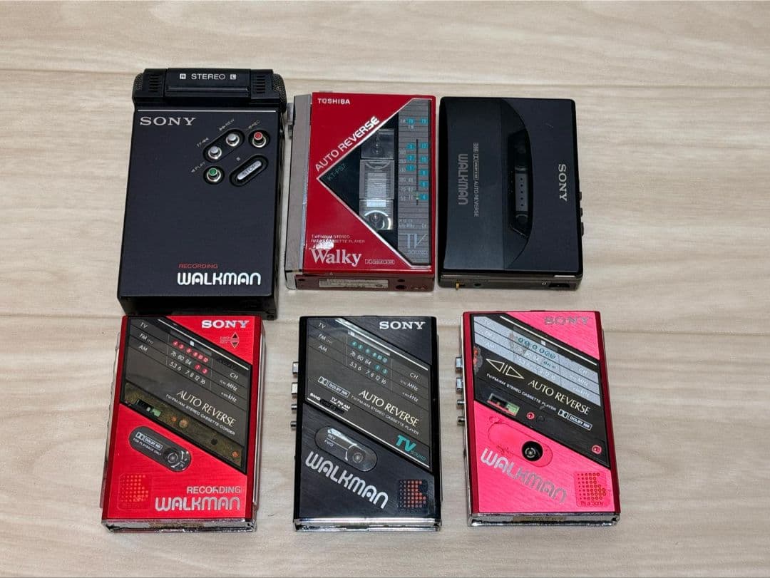 SONY、Toshiba ウォークマン 6台 オートリバース ジャンク