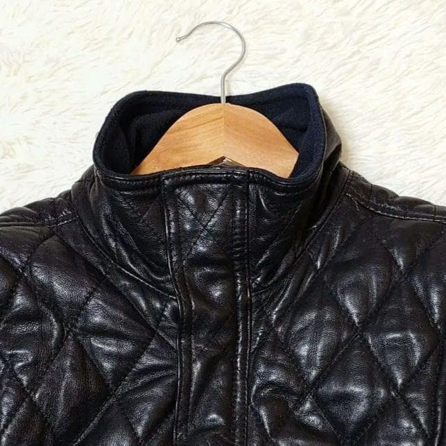 希少 ヴァンキッシュ【M】羊革 キルティングレザージャケット 黒 ☆美品☆